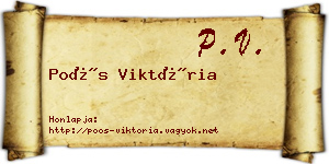 Poós Viktória névjegykártya